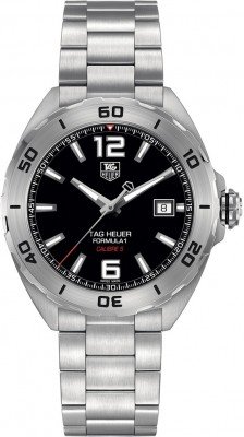 TAG Heuer Watches : WAZ2113.BA0875 Automatic Calibre 5 Black Dial Date Stainless Steel Men Watch