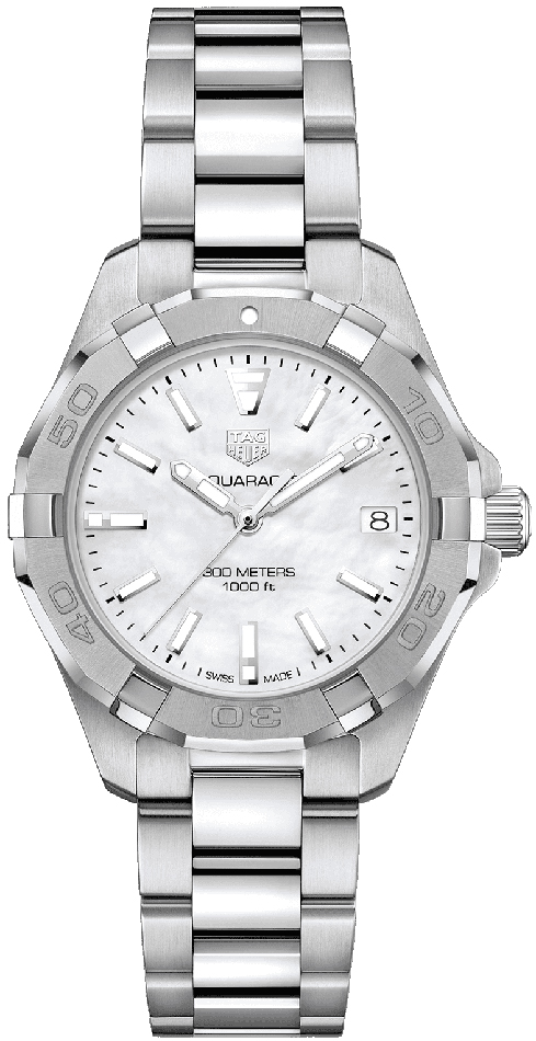 TAG Heuer Watches : WBD1311.BA0740 Quartz Mother of Pearl Dial Date Stainless Steel Women Watch