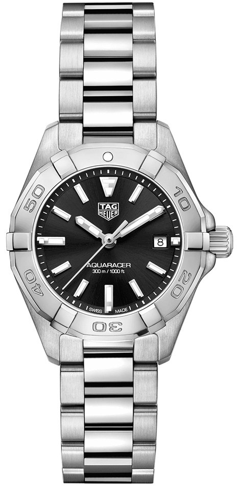 TAG Heuer Watches : WBD1410.BA0741 Quartz Black Dial Date Stainless Steel Women Watch