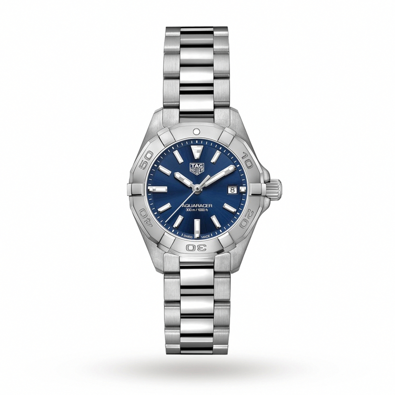 TAG Heuer Watches : WBD1412.BA0741 Quartz Blue Dial Date Stainless Steel Women Watch