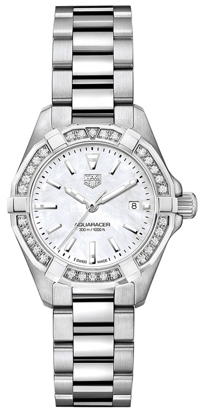 TAG Heuer Watches : WBD1413.BA0741 Quartz Mother of Pearl Dial Diamond Bezel Stainless Steel Women Watch