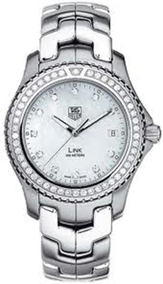 TAG Heuer Watches : WJ111B.BA0575 Quartz White Mother Of Pearl Dial Stainless Steel Case With Diamonds Men Watch
