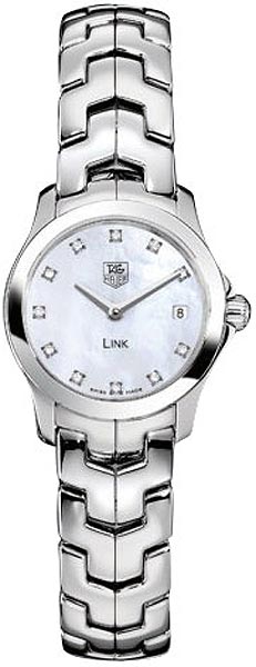 TAG Heuer Watches : WJF1414.BA0589 Quartz Mother of Pearl Diamond Dial Date Stainless Steel Women Watch