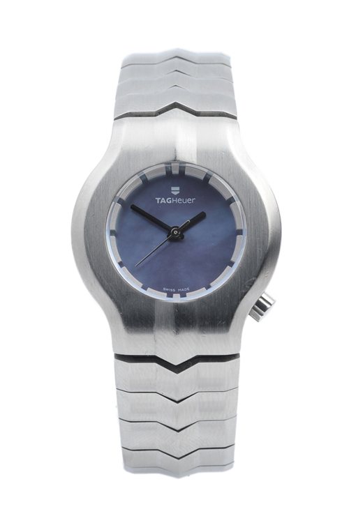TAG Heuer Watches : WP1312.BA0750 Quartz Purple Mother Of Pearl Dial Stainless Steel Case And Bracelet Women Watch