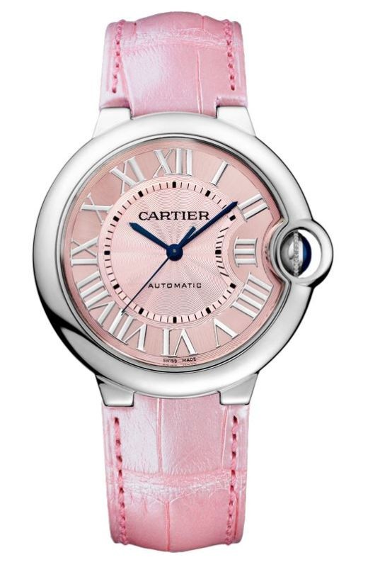 Cartier Watches : WSBB0007 Automatic Roman Numerals Dial Pink Leather Women Watch