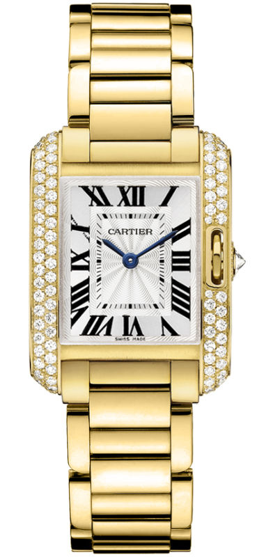 Cartier Watches : WT100005 Quartz 18kt Yellow Gold Silver Dial 18kt Yellow Gold Polished Band Women Watch