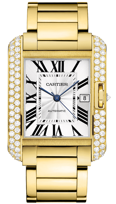 Cartier Watches : WT100007 Automatic 14kt Yellow Gold Silver Dial 18kt Yellow Gold Polished Band Men Watch