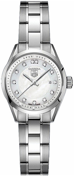 TAG Heuer Watches : WV1411.BA0793 Quartz White Mother of Pearl Diamond Dial Stainless Steel Women Watch