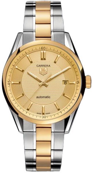 TAG Heuer Watches : WV215B.BD0788 Automatic Date Stainless Steel and 18ct Gold Men Watch