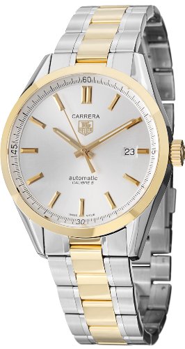TAG Heuer Watches : WV215D.BD0788 Automatic Calibre 5 Silver Dial Date Stainless Steel and Gold Men Watch