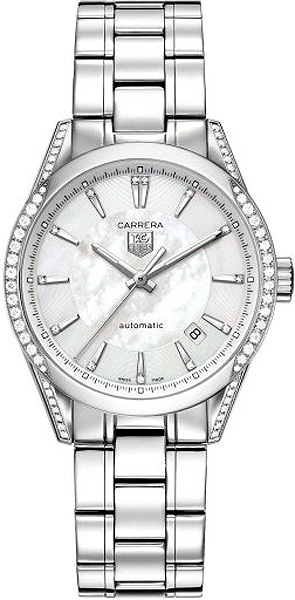 TAG Heuer Watches : WV2212.BA0798 Automatic Diamond Dial Diamond Bezel Stainless Steel Women Watch