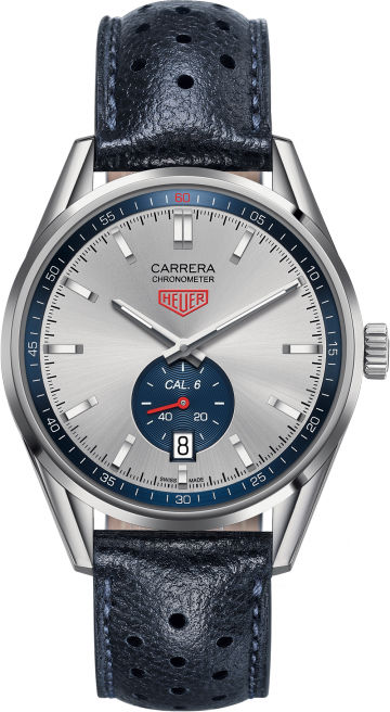 TAG Heuer Watches : WV5111.FC6350 Automatic Calibre 6 Small Second Date Leather Men Watch