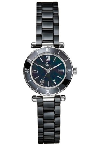 Guess Watches : X70012L2S Black Dial Ceramic Band Women Watch