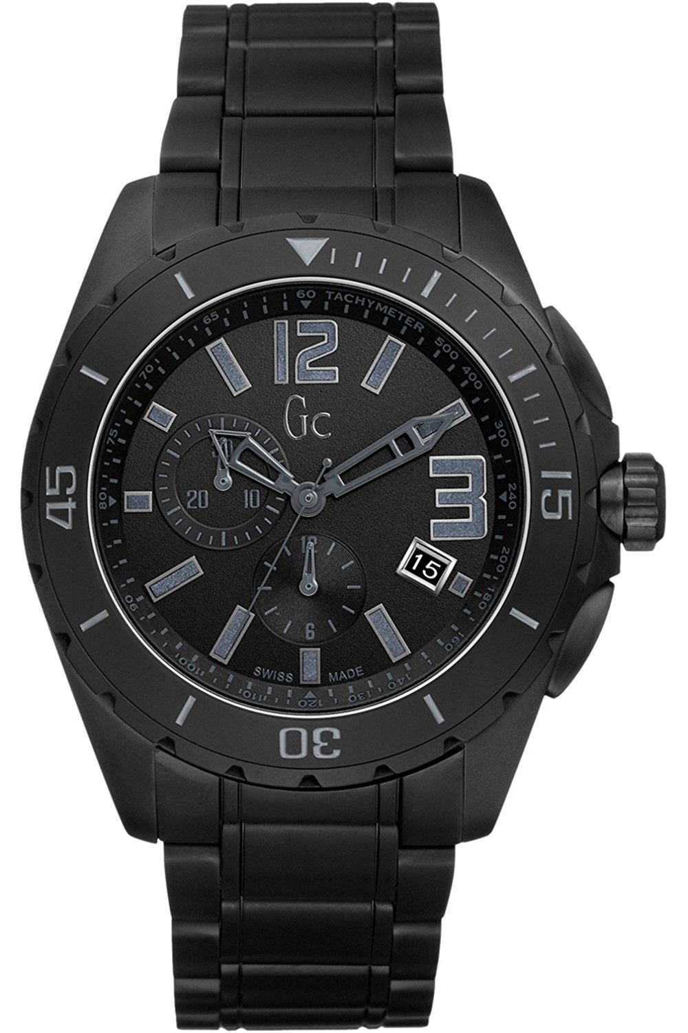 Guess Watches : X76010G2S Black Dial Ceramic Band Men Watch