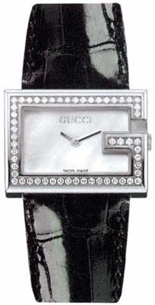 Gucci Watches : YA100508 100 G-Rectangle Diamond Women Watch