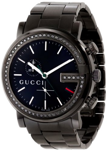 Gucci Watches : YA101347 Quartz Chronograph Black Dial Stainless Steel Men Watch