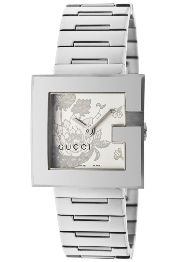 Gucci Watches : YA108502 Quartz Silver Dial Stainless Steel Women Watch