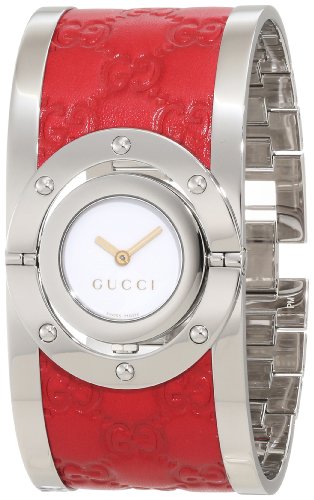 Gucci Watches : YA112435 Quartz White Dial Red Leather Women Watch
