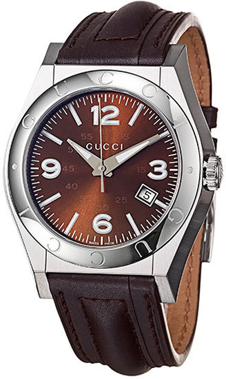 Gucci Watches : YA115231 Brown Automatic Self Winding Men Watch