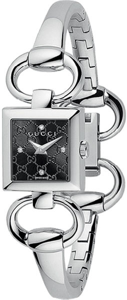Gucci Watches : YA120507 Quartz Black Dial Stainless Steel Women Watch