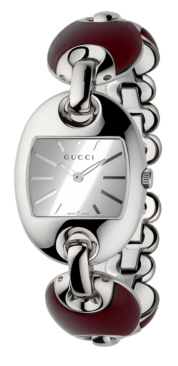 Gucci Watches : YA121516 Quartz Silver Dial Stainless Steel and Ceramic Women Watch