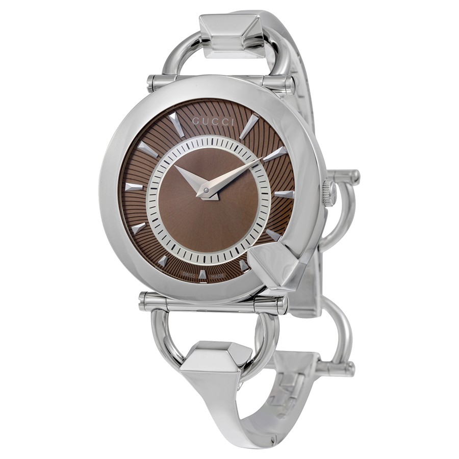 Gucci Watches : YA122510 Brown Textired Quartz Women Watch