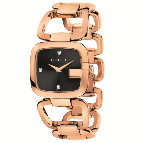 Gucci Watches : YA125409 Quartz Black Dial Stainless Steel Women Watch