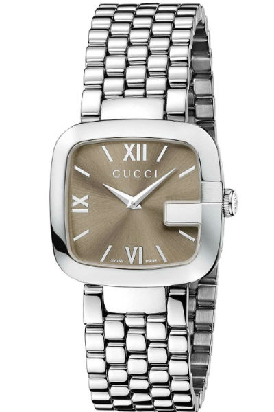 Gucci Watches : YA125410 Quartz Gray Dial Stainless Steel Women Watch
