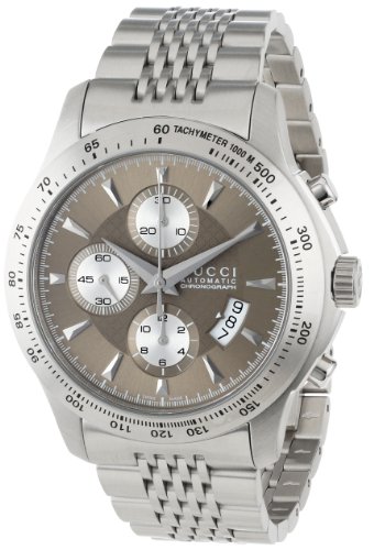 Gucci Watches : YA126213 Automatic Chronograph Brown Dial Date Stainless Steel Men Watch