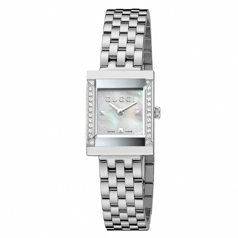 Gucci Watches : YA128405 Quartz Mother Of Pear Dial Stainless Steel Women Watch