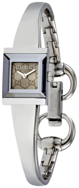 Gucci Watches : YA128510 Quartz Brown Dial Stainless Steel Women Watch