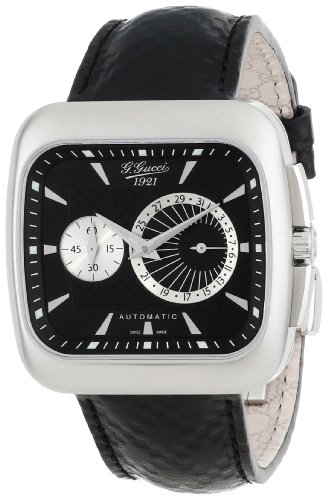 Gucci Watches : YA131306 Automatic Analog Black Leather Men Watch