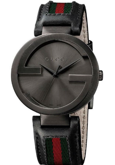 Gucci Watches : YA133206 Quartz Analog Black Dial Leather Men Watch