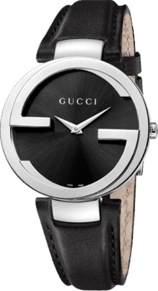 Gucci Watches : YA133301 Quartz Analog Black Dial Leather Unisex Watch