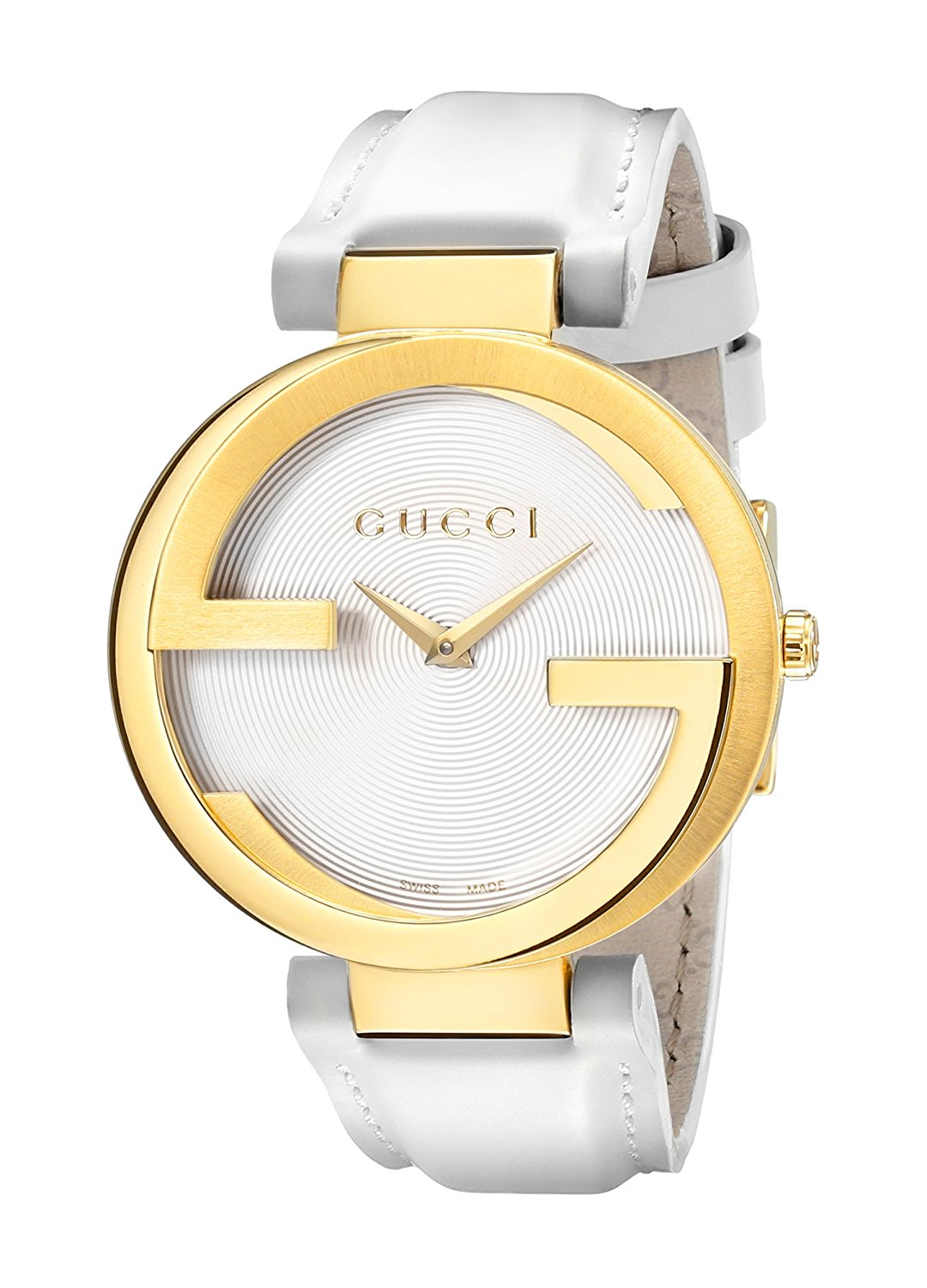Gucci Watches : YA133327 White Dial Gold Tone Band Men Watch