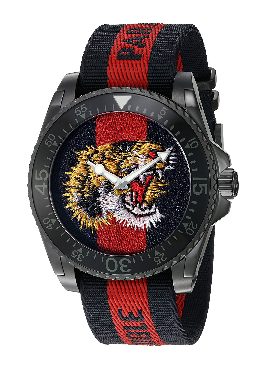 Gucci Watches : YA136215 Quartz Analog Nylon Strap Men Watch