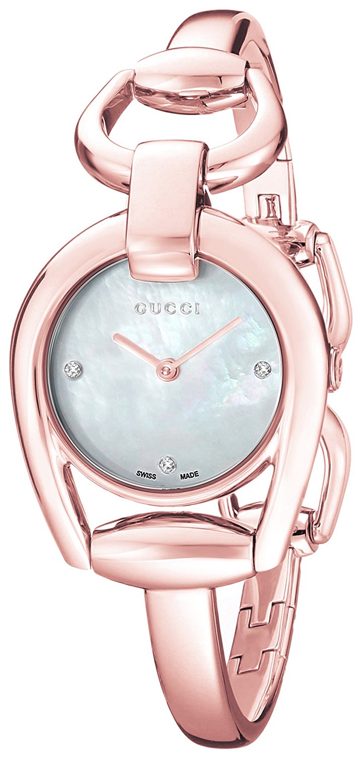 Gucci Watches : YA139508 Mother Of Pearl Dial Rose Gold Band Women Watch
