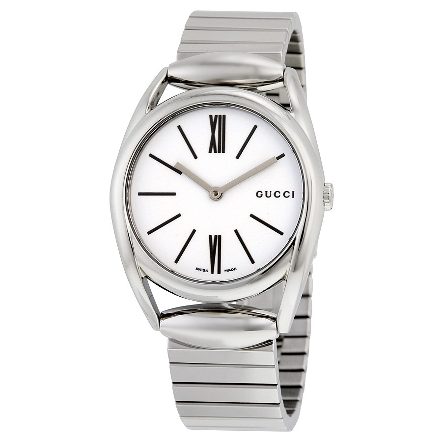 Gucci Watches : YA140405 White Quartz Women Watch